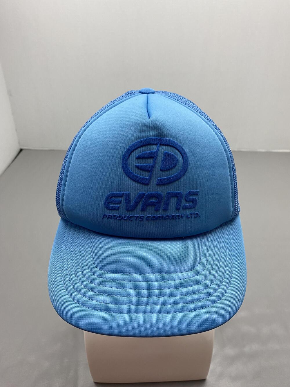 Evans Products Company Ltd. Hat Cap Strap Back One Size Blue Trucker Mesh Mens